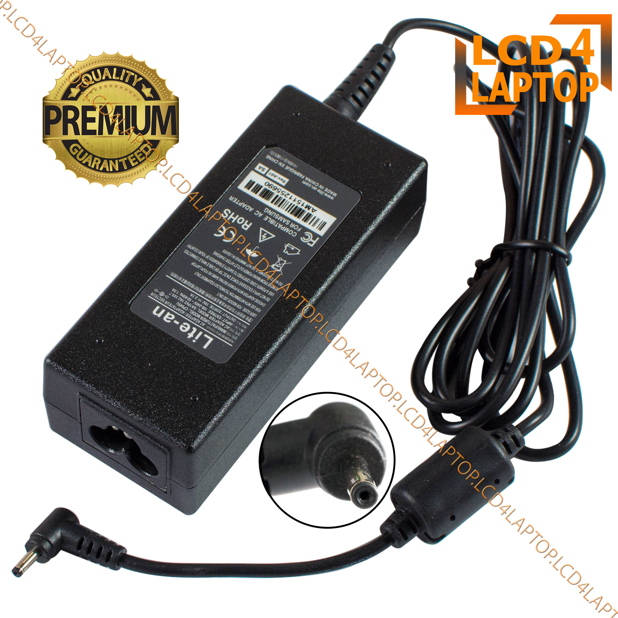 Caricabatterie Per Laptop ARyee 19V 2,1A 40W Con Spinotto 2,5x0,7 Mm - Compatibile Con Asus Eee PC 1015 1001 1104 1201 E Altri